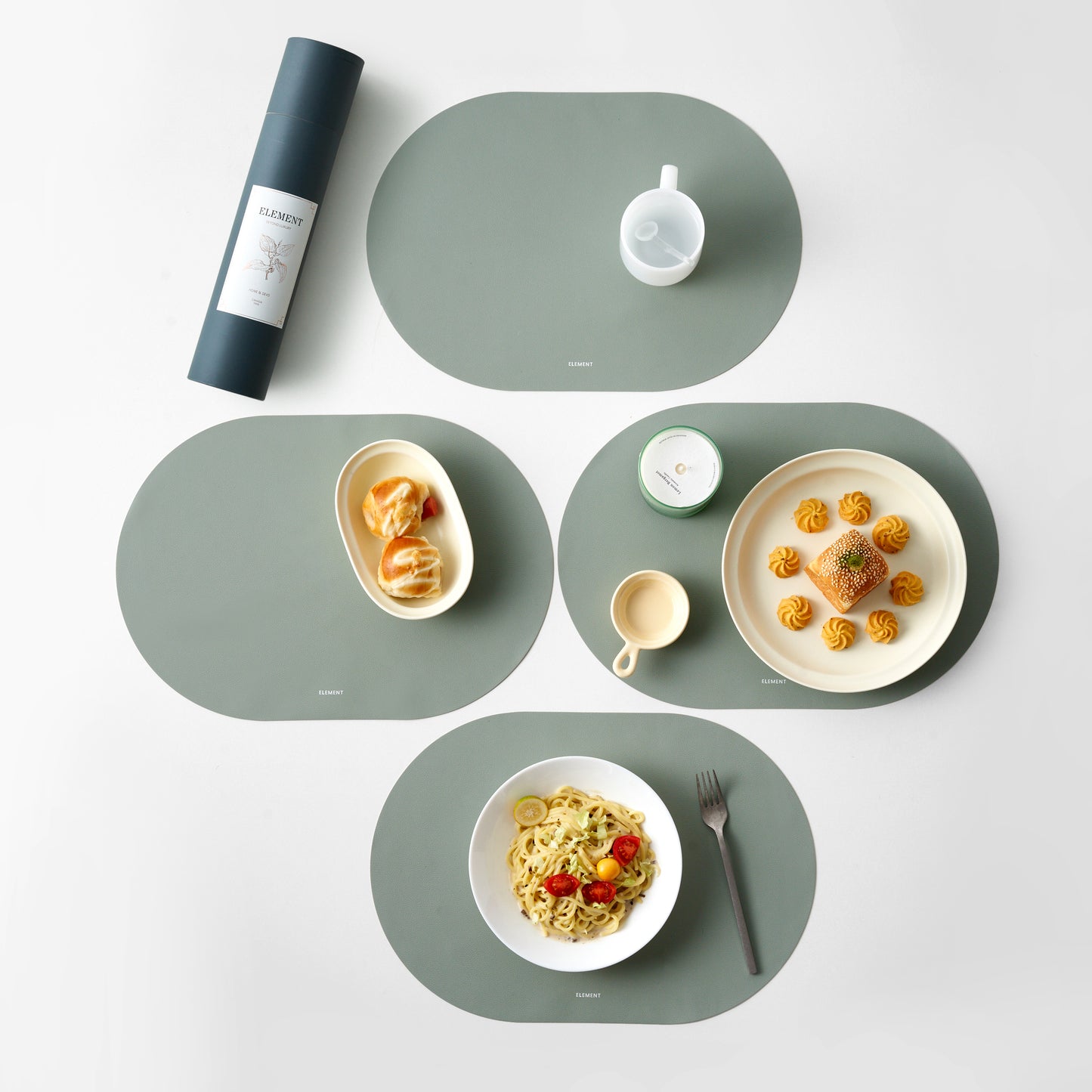 modern placemats #color_mint green