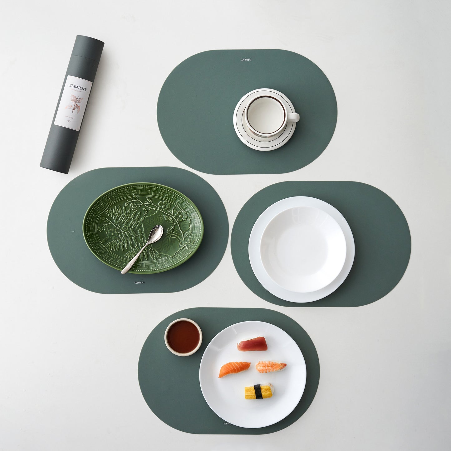 modern placemats #color_sage green